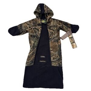 Cabela's Fleece Bunting Kids 18M Camo Black Hooded Full Zip Sleep Sack